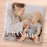 Awesome Grandma Since 20XX Simple Elegant Photo 15 Cm Square Badge<br><div class="desc">This simple and modern design is composed of serif and cursive typography and add a custom photo</div>