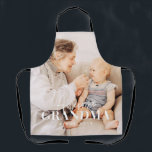 Awesome Grandma Since 20XX Simple Elegant Photo Apron<br><div class="desc">This simple and modern design is composed of serif and cursive typography and add a custom photo</div>