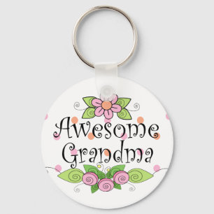 Awesome Grandma T-Shirt Key Ring