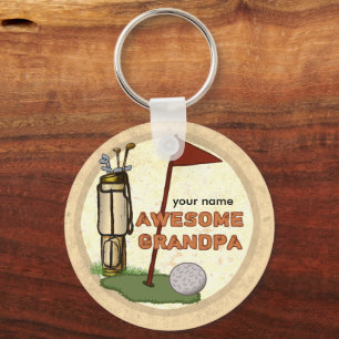 Awesome Grandpa Golf keychain