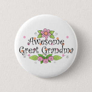 Awesome Great Grandma T-Shirt 6 Cm Round Badge