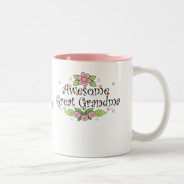 Awesome Great Grandma T-Shirt Two-Tone Coffee Mug (Right)
