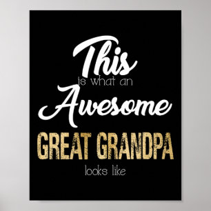 Awesome Great Grandpa Special Great Grandpa Poster