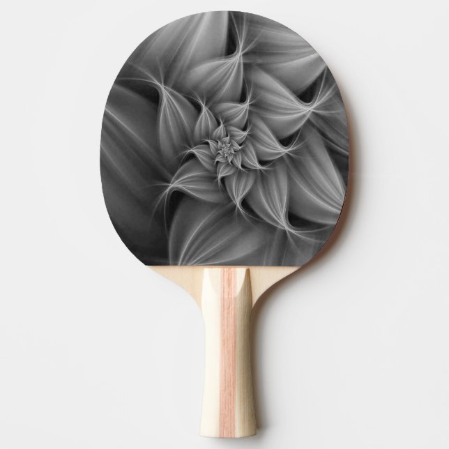 Awesome Grey Flower Fractal  Ping Pong Paddle (Front)