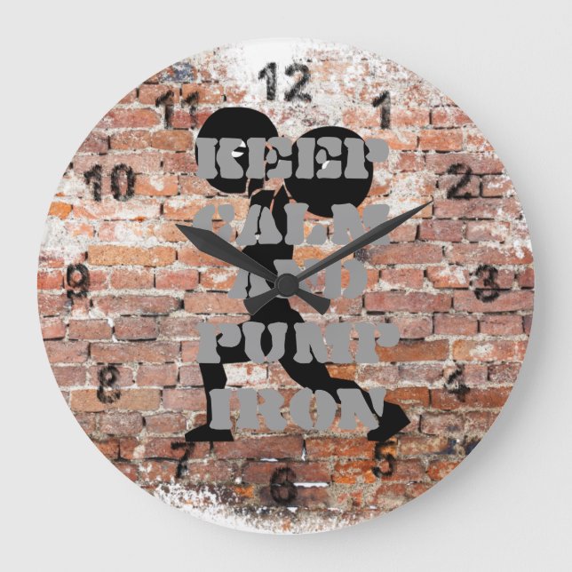 AWESOME GRUNGE GYM LARGE CLOCK (Front)