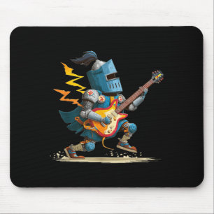Awesome Guitar Knight in Mediaeval Style for Boys Mouse Pad
