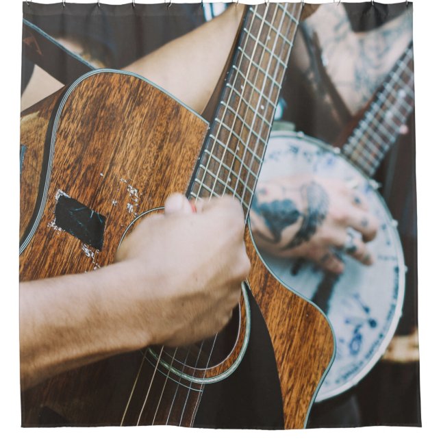Awesome Guitar Shower Curtain (Front)