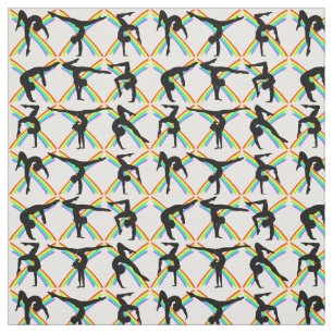 AWESOME GYMNASTICS GRAPHIC PRINT FABRIC