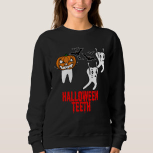 Awesome Halloween Tooth With Pumpkin For Dental Wo Sweatshirt