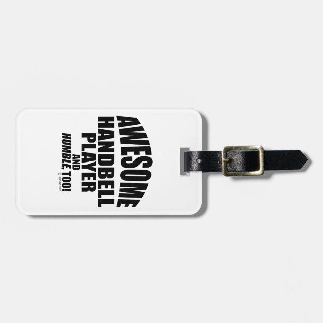 Awesome Handbell Player Luggage Tag (Front Horizontal)