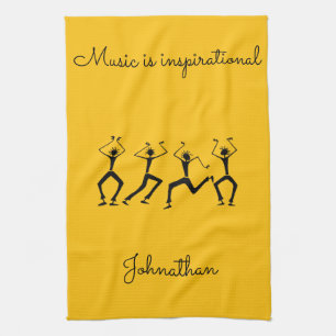 Awesome, Happiness Party Dancers Kitchen Towels