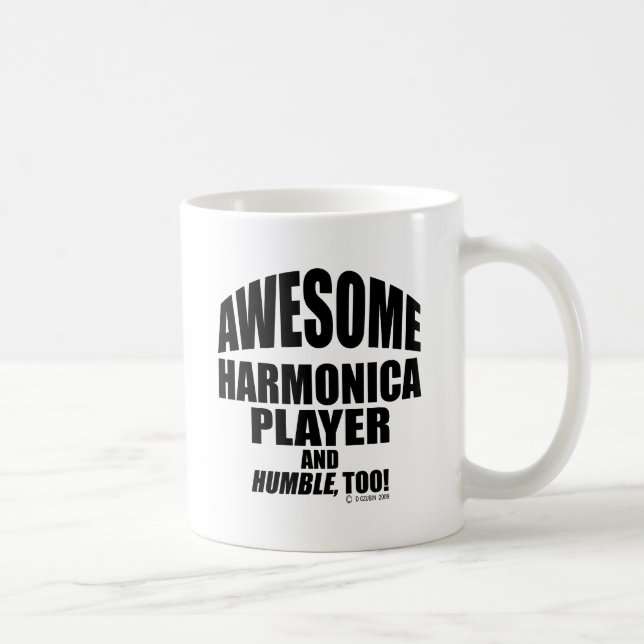 Awesome Harmonica Player Coffee Mug (Right)