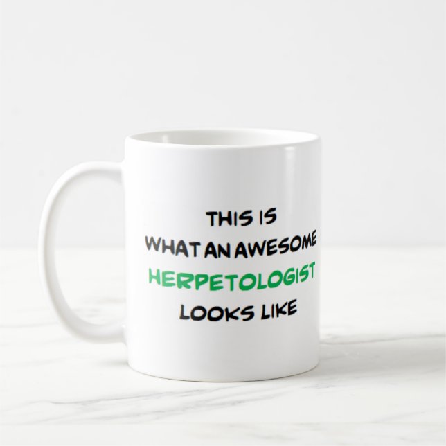 awesome herpetologist coffee mug (Left)
