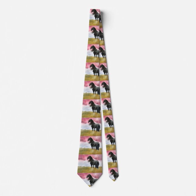 Awesome Horse Watercolor Tie (Front)