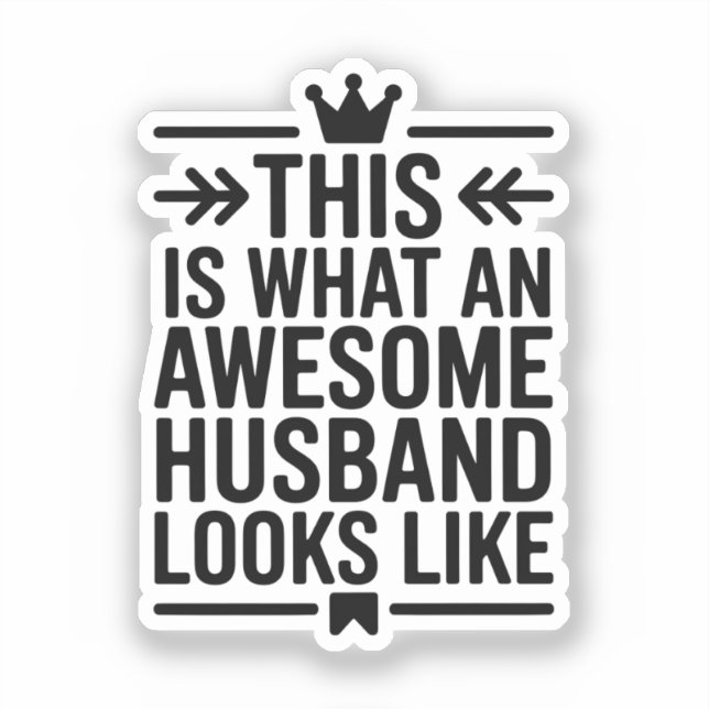 Awesome Husband Minimal Typography (Front)