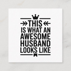 Awesome Husband Minimal Typography Enclosure Card
