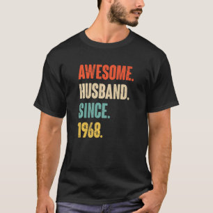 Awesome Husband Since 1968 54 Wedding Anniversary T-Shirt