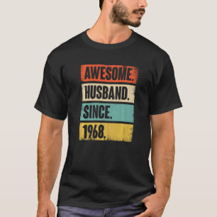 Awesome Husband Since 1968 54 Wedding Anniversary T-Shirt