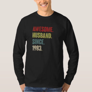 Awesome Husband Since 1983 39 Wedding Aniversary T-Shirt