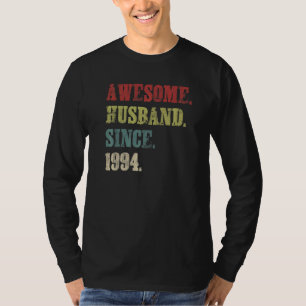 Awesome Husband Since 1994 28 Wedding Aniversary T-Shirt