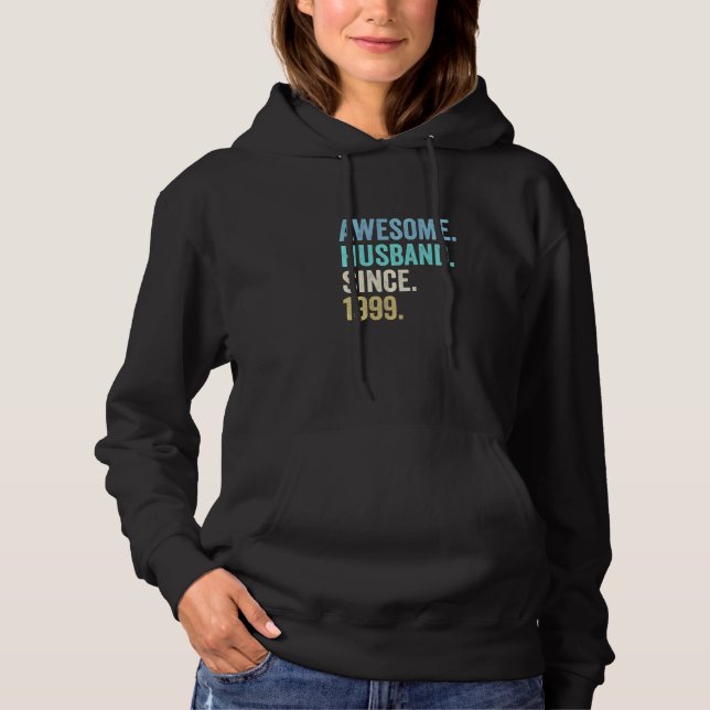 Awesome Husband Since 1999 23rd Wedding Anniversar Hoodie (Front)