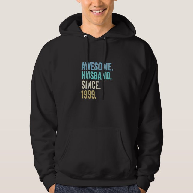 Awesome Husband Since 1999 23rd Wedding Anniversar Hoodie (Front)