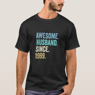 Awesome Husband Since 1999 23rd Wedding Anniversar T-Shirt
