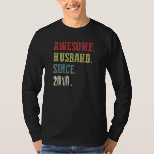 Awesome Husband Since 2010 12 Wedding Aniversary T-Shirt
