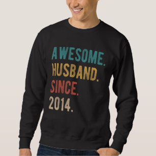 Awesome Husband Since 2014 8th Wedding Aniversary Sweatshirt