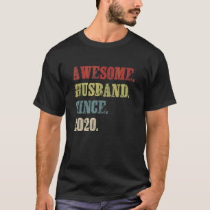 Awesome Husband Since 2020 2 Wedding Aniversary T-Shirt