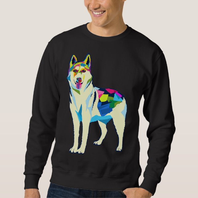 Awesome Husky Siberian Husky  Husky Sweatshirt (Front)
