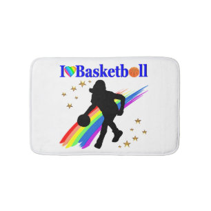 AWESOME I LOVE BASKETBALL DESIGN BATH MAT