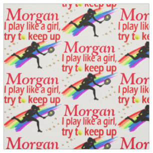 AWESOME I PLAY LIKE A GIRL CUSTOM TENNIS FABRIC