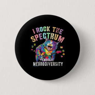 Awesome I Rock The Spectrum Autism Mother Motivate 6 Cm Round Badge