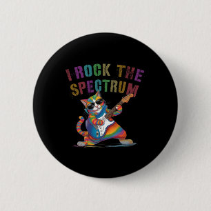 Awesome I Rock The Spectrum Autism Mum Dad Motivat 6 Cm Round Badge