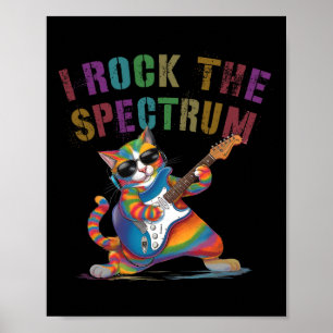 Awesome I Rock The Spectrum Autism Mum Dad Motivat Poster