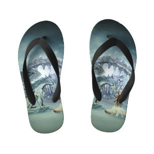 Awesome ice dragon kid's thongs