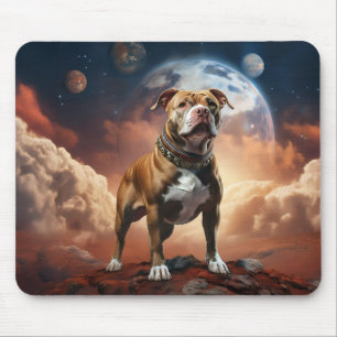 Awesome image of a Pitbull dog on Mars! Mouse Pad