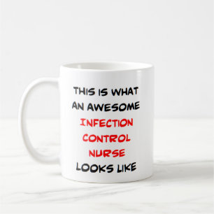 awesome infection control nurse coffee mug