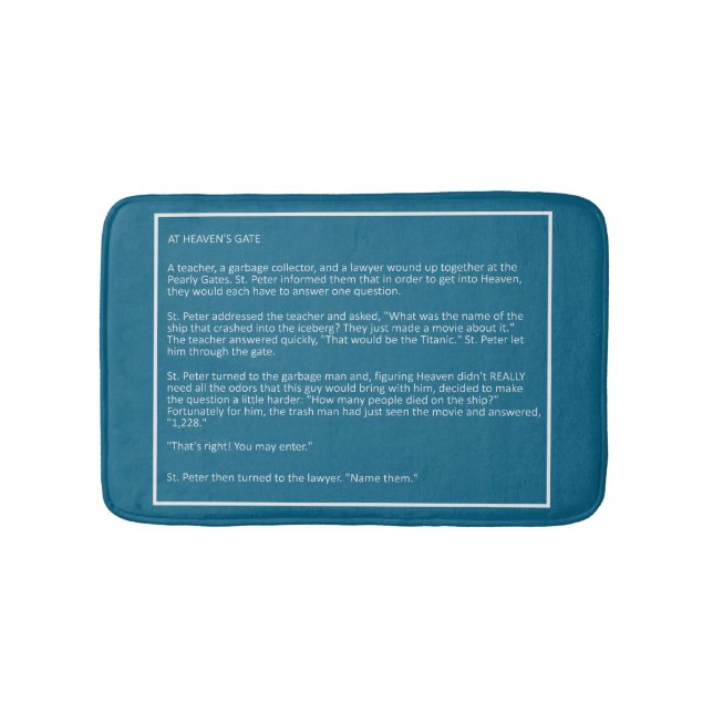 Awesome Jokes custom colour bath mat #3 (Front)