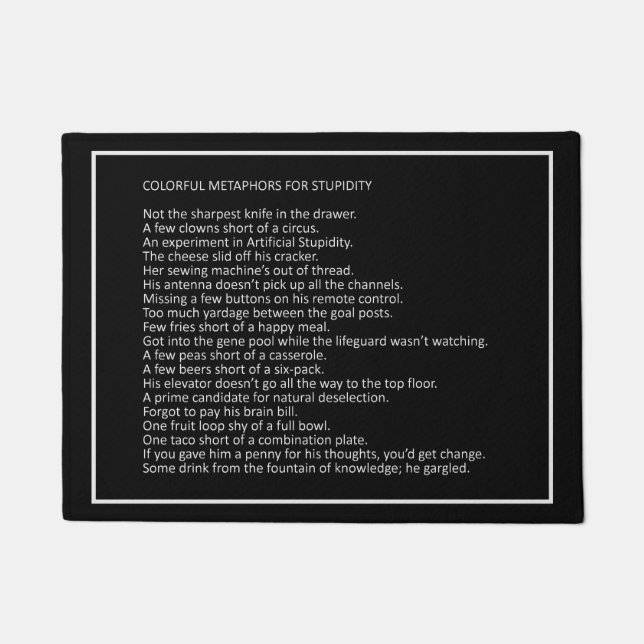 Awesome Jokes custom colour door mat 8 (Front)