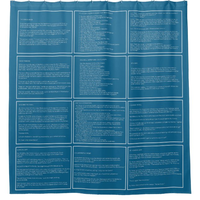Awesome Jokes custom colour shower curtain (Front)