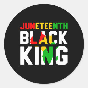 Awesome Juneteenth Black King Melanin Fathers Day  Classic Round Sticker