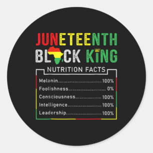 Awesome Juneteenth Black King Melanin Fathers Day  Classic Round Sticker