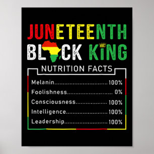 Awesome Juneteenth Black King Melanin Fathers Day Poster