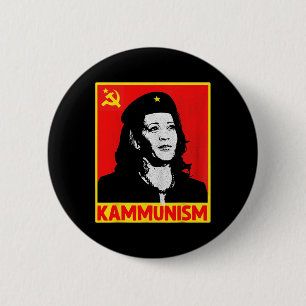Awesome Kamala Harris Kammunism Communism Harris W 6 Cm Round Badge