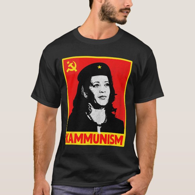Awesome Kamala Harris Kammunism Communism Harris W T-Shirt (Front)
