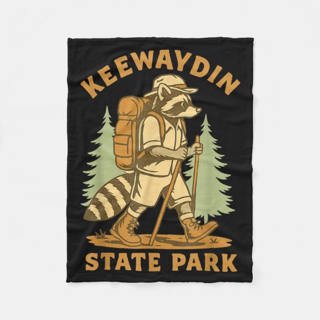 Awesome Keewaydin State Park, Ny Hiking Racoon Hik Fleece Blanket (Front)