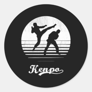 Awesome Kenpo Karate Vintage For Men And Women  Classic Round Sticker
