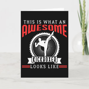 Awesome Kickboxer Kickboxing Funny Quotes Fan Gift Card